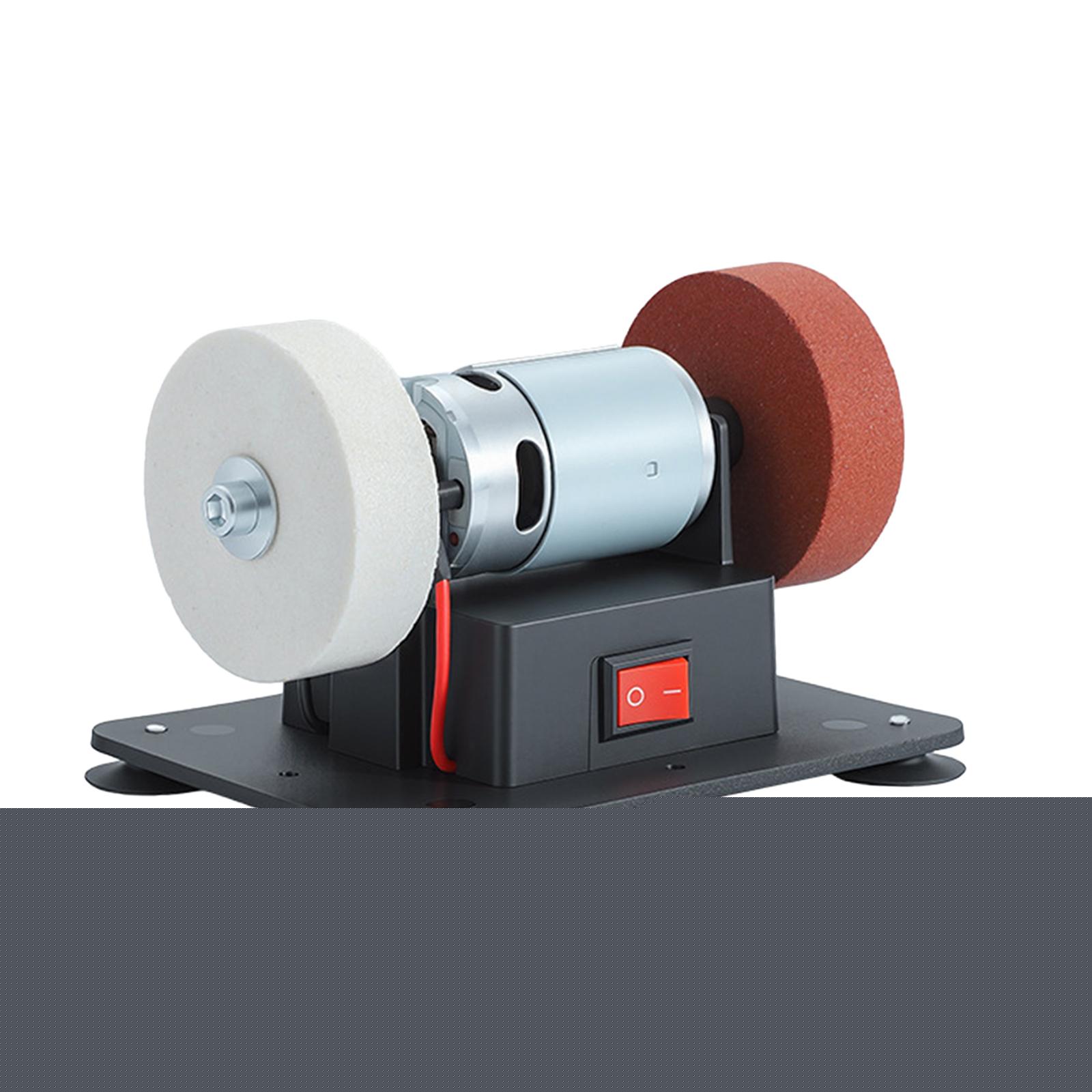Aymzbd Mini Bench Grinder DIY Bench Grinding Tool for Farmhouse Home Edge Polishing ABS base