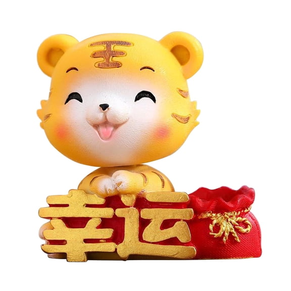 Aymzbd Mini Zodiac Tiger Miniature Figurine Ornament Office Home Decor Collection Luck