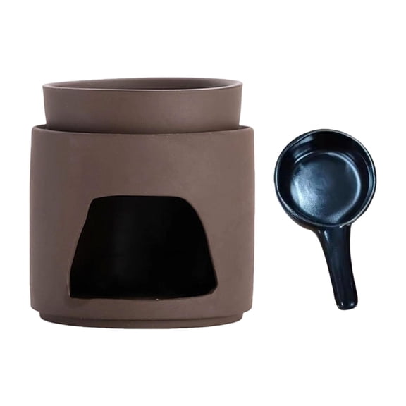 Aymzbd Oil Burner Scented Candle Holder Diffuser Pottery Ornament for Living Room Patio