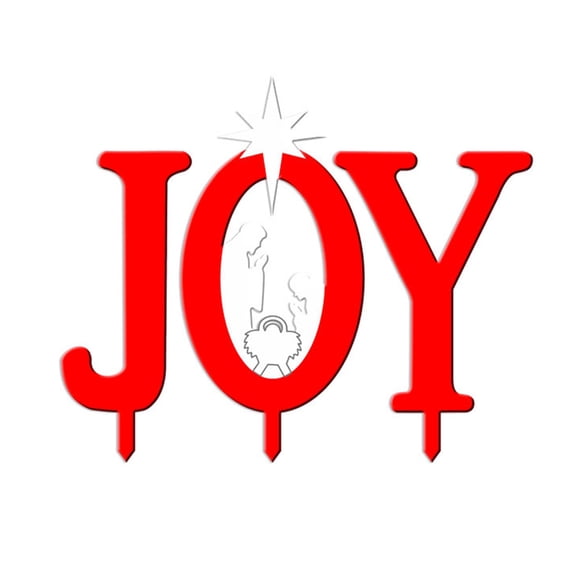 Aymzbd Outdoor Joy Nativity Set 3Pcs Garden Christmas Stakes Home Decor Simple Assembly
