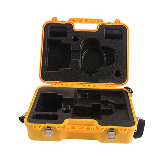 Aymzbd Surveying Instrument Box Storage Box Double Lock Comfortable Grip Multiuse Level yellow