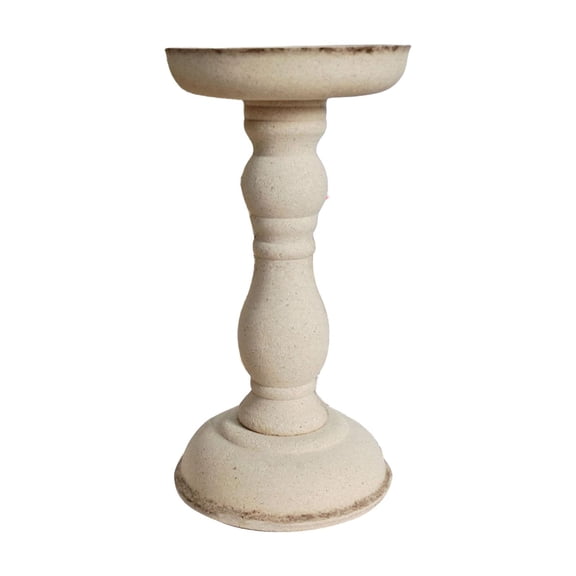 Aymzbd Unfinished Wood Candlestick Stand Decoration Table Centerpiece Ornament Craft Candle Holder Roman Pillar Plinth Base for Birthday Party Home 20CM