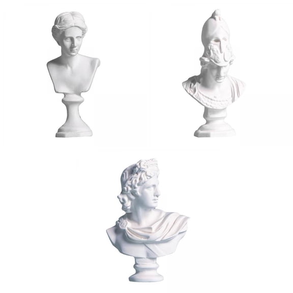 Aymzbd tishita 3Pc Creative Greek Figurines Mythology Bust Statues Handmade Sculpture