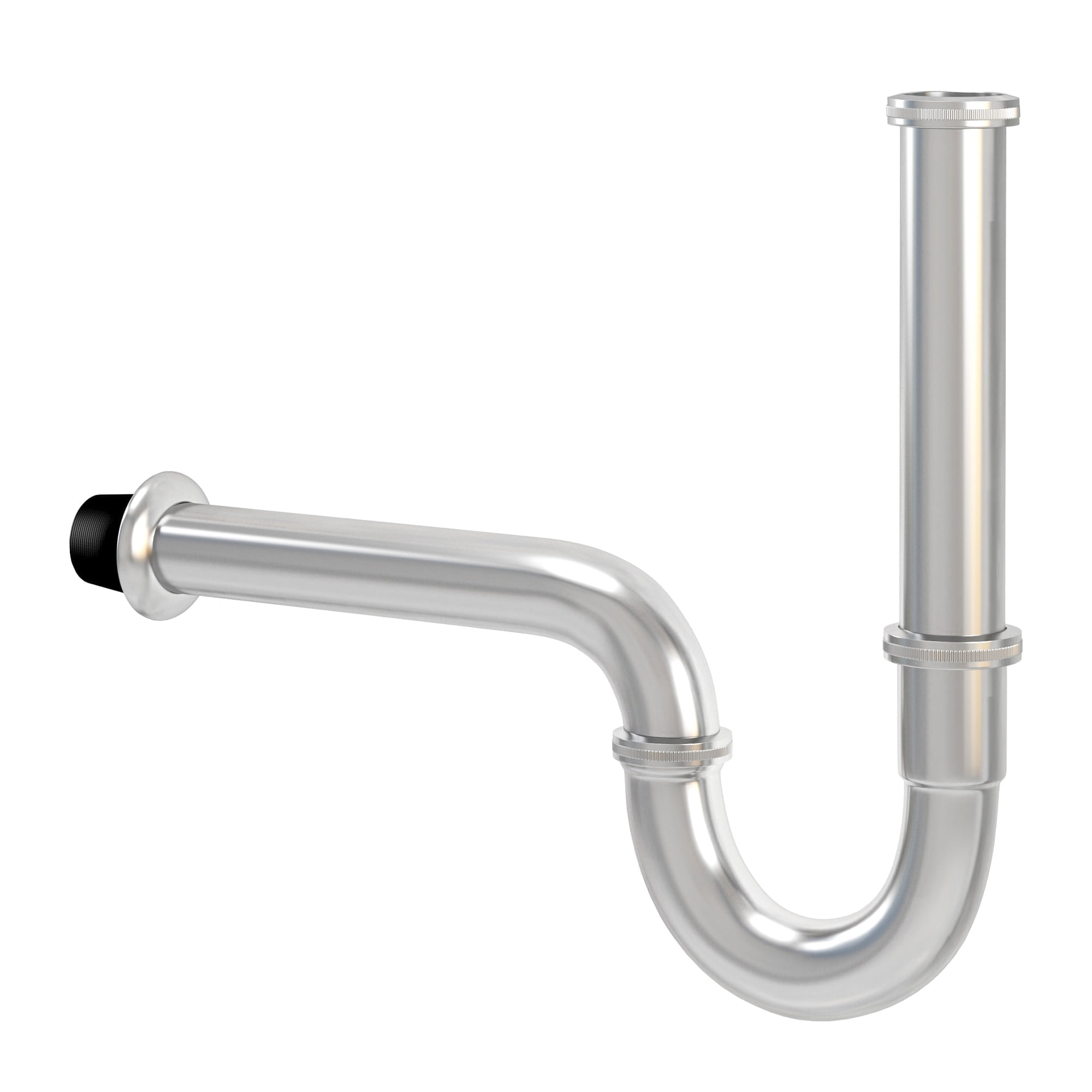 Chrome Brass Adjustable Height Bathroom Sink P-Trap Kit