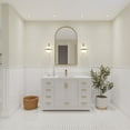 thumbnail image 1 of Ayna Decors Maya 48 in White Bathroom Vanity Set with White Quartz Countertop | Ceramic Sink | 2 Soft Closing Doors | 7 Full Extention Soft Close Drawer | Brushed Nickel Hardware | AVM48WH3002, 1 of 10