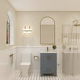 thumbnail image 1 of Ayna Decors Rooh 24 in Charcoal Grey Bathroom Vanity Set with White Quartz Countertop | Ceramic Sink | 2 Soft Closing Doors | 1 Full Extention Soft Close Drawer | Gold Hardware, 1 of 10