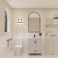 thumbnail image 1 of Ayna Decors Rooh 30 in White Bathroom Vanity Set with White Quartz Countertop | Ceramic Sink | 2 Soft Closing Doors | 1 Full Extention Soft Close Drawer | Black Hardware, 1 of 10