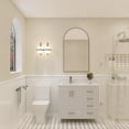 thumbnail image 1 of Ayna Decors Rooh 36 in White Bathroom Vanity Set with White Quartz Countertop and Brass Faucet | Pop-Up Drain and P-Trap Included | Brushed Nickel Hardware | AVR36WH3022, 1 of 10