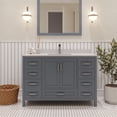 thumbnail image 1 of Ayna Decors Rooh 48 Inch Charcoal Grey Vanity Cabinet without Sink in Brushed Nickel Hardware, 1 of 11