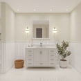 thumbnail image 1 of Ayna Decors Rooh 48 in White Bathroom Vanity | 2 Soft Closing Doors | 7 Full Extention Soft Close Drawers | Brushed Nickel Hardware | AVR48WH0002, 1 of 10