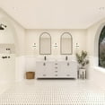 thumbnail image 1 of Ayna Decors Rooh 72 in White Double Sink Bathroom Vanity Set with White Quartz Countertop | 4 Soft Closing Doors | 6 Full Extention Soft Close Drawer | Black Hardware, 1 of 10