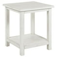 thumbnail image 1 of Ayne Side End Table, 1 Bottom Shelf, White Wood Frame, Square 20 Inch, 1 of 5