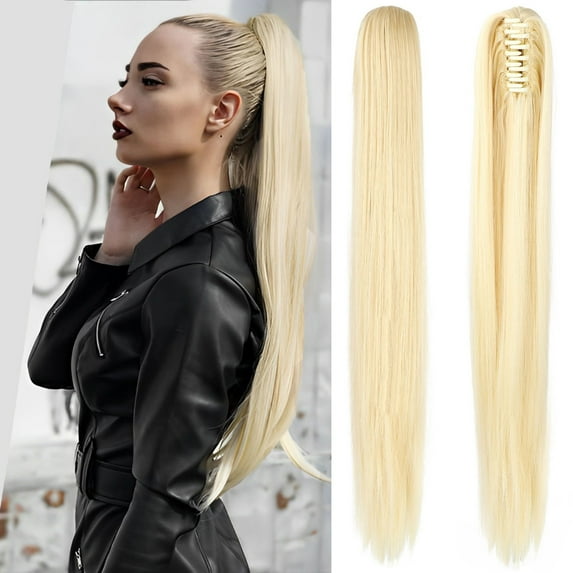 AynnQueen Ponytail Extension Claw Clip in Pony Tails Hair Extensions Synthetic Wavy Straight Secret Ponytail Hairpiece 18/21 Inch
