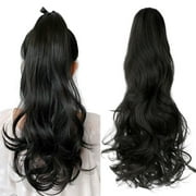 AynnQueen Ponytail Extension Claw Clip in Pony Tails Hair Extensions Synthetic Wavy Straight Secret Ponytail Hairpiece 18/21 Inch