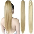 thumbnail image 1 of AynnQueen Ponytail Extension Claw Clip in Pony Tails Hair Extensions Synthetic Wavy Straight Secret Ponytail Hairpiece 18/21 Inch, 1 of 6