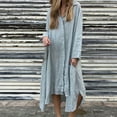thumbnail image 1 of Ayolanni Blue 2025 Holiday Dresses for Women Baggy Ankle-Length Tent Long Sleeve Solid Shirt Dresses Ladies Dresses XL, 1 of 7