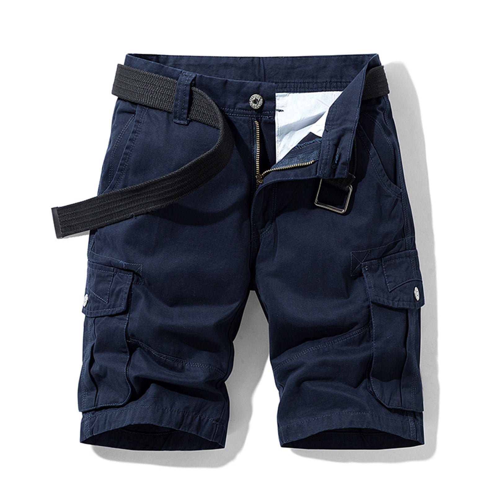 Ayolanni Blue Man Short Zip Skinny Cargo Shorts Solid Short for Men Summer Size 36 Walmart