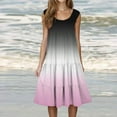 thumbnail image 1 of Ayolanni Casual Dresses for Women Plus Size Beach Pink Ombre Sleeveless Vacation Dresses Junior Dresses S, 1 of 6