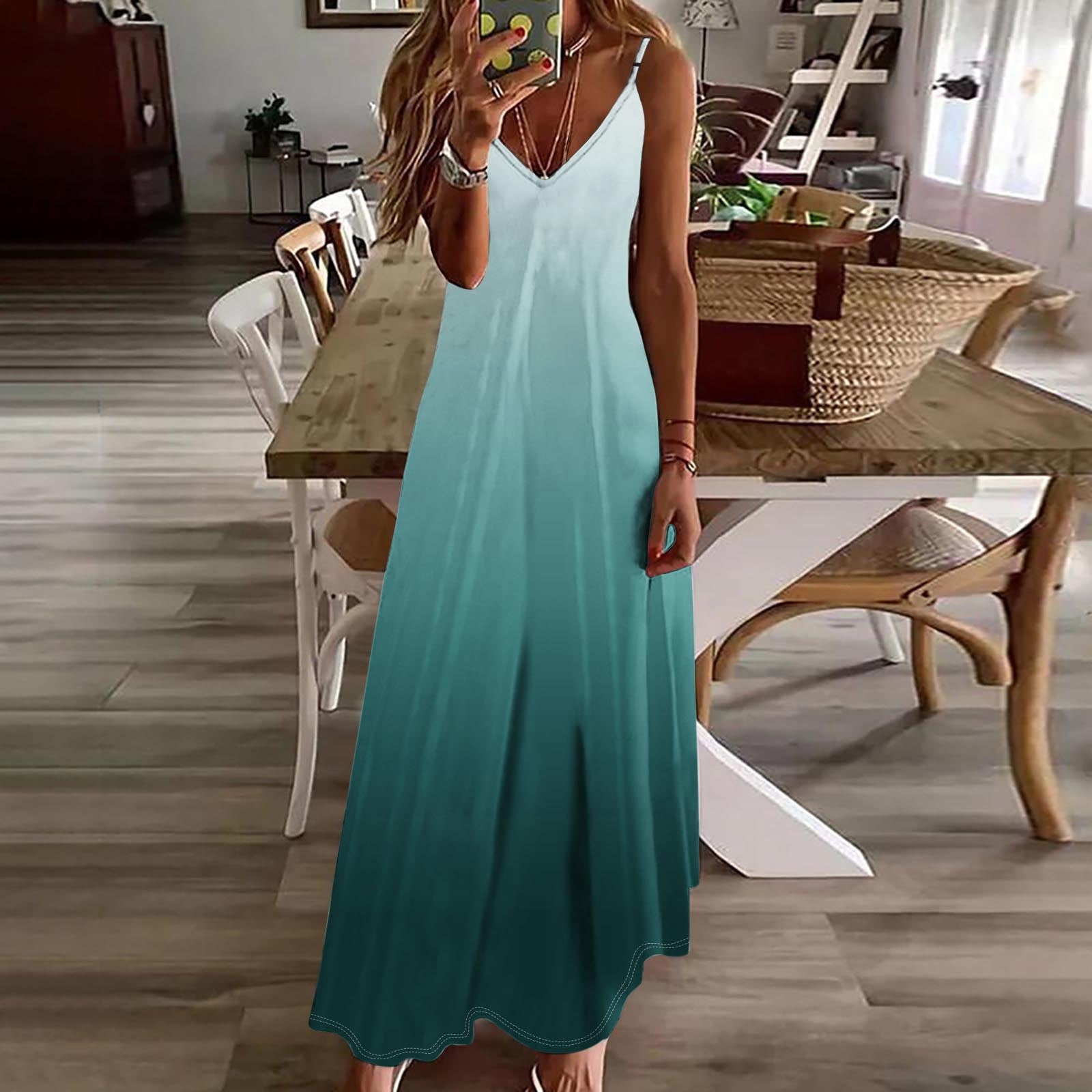 slim fit dress slacks Buy Comfortable Ombre Maxi Dress in Black & Green Online main image 1