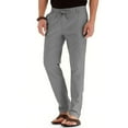 thumbnail image 1 of Ayolanni Drawstring Casual Mens Slacks Gray Elastic Waist Cotton Pants with Pocket Solid Pants for Mens, 1 of 8