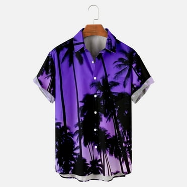 Ayolanni Hawaiian Bowling Shirts for Men Men's Hawaiian Shirt Short Sleeves Printed Button Down Summer Beach Shirts Tops