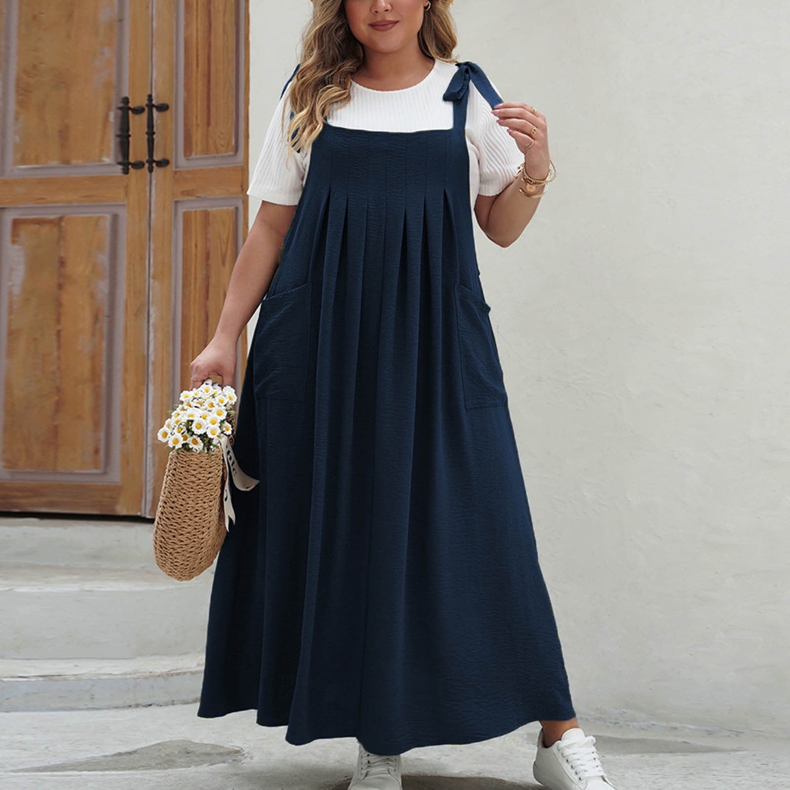 Ayolanni Holiday Dresses for Women 2025 Ankle-Length Pinafore Pinafore Blue Solid Plus Size Dresses Tween Dresses 4x - Walmart.com Ayolanni Holiday Dresses for Women 2025 Ankle-Length Pinafore Pinafore Blue Solid Plus Size Dresses Tween Dresses 4x - Walmart.com