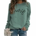 thumbnail image 1 of Ayolanni Long Sleeve Shirt Women Women's Nurse Christmas Printed Long Sleeved Round Neck Sweater, 1 of 7