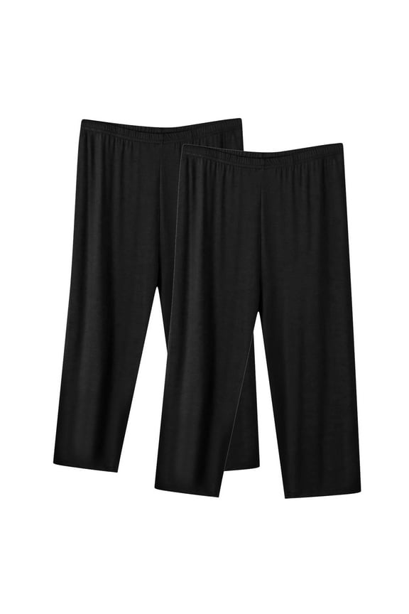Loose Womens Pants Petite Black Elastic Band Solid 2 Pcs Pants Pants for Women Jeans Plus Size XXXXL