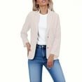 thumbnail image 1 of Ayolanni Professional Women's Blazers Business Beige Fitted Winter Button Down Lapel Collar Blazers Jackets for Women M, 1 of 6