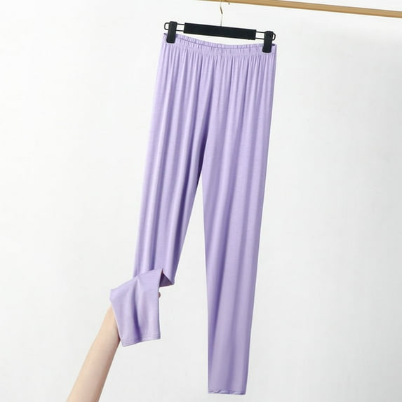 Ayolanni Purple Pants for Women Plus Size Loose Elastic Band Comfy Pants Womens Pants Petite Capri XXXXXXL