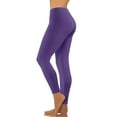 thumbnail image 1 of Ayolanni Purple Yoga Trousers for Women's Solid Color Petite Pant High Waisted Straight Legs Leggings Size XL, 1 of 9