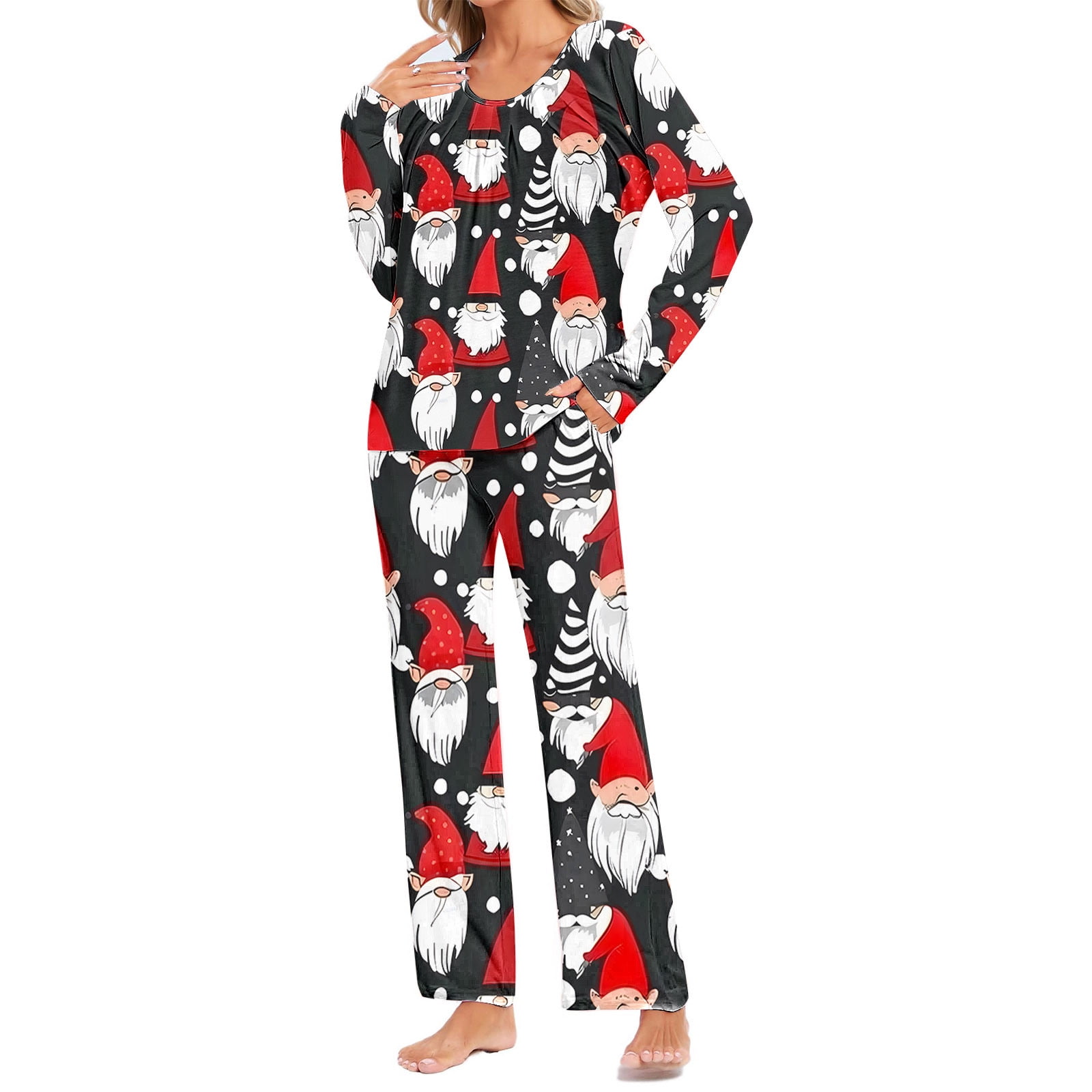 ROSSOSSOR Women's Christmas Graphic Sweatshirt - Merry Christmoose Long Sleeve Pullover, Crewneck Holiday Top