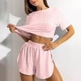 thumbnail image 1 of Ayolanni Soft Womens Pajamas Sets 2 Piece Breathable Pink Pajamas Ladies Sleepwear Shirt and Shorts Sets Loose Lounge Sets, 1 of 9