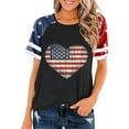 thumbnail image 1 of Ayolanni The Fourth of July Casual Tops for Women under 15 Short Sleeve Black Raglan T-Shirts Teens Shirts for Girls L, 1 of 3