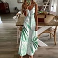 thumbnail image 1 of Ayolanni V-Neck Dresses for Women Sleeveless Vacation Beach Floral Maxi Slip Dress Ladies Hawaii Plus Size Off the Shoulder Sundress Green XXL, 1 of 5