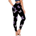thumbnail image 1 of Ayolanni Women Leggings Fashion Casual Women Butterfly Printed Gradient Span Ladies High Waist Wide Leg Trousers Yoga Pants Long Pants, 1 of 4