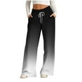 thumbnail image 1 of Ayolanni Women Pants Wide-Leg Palazzo Black Ombre Drawstring Trousers Ladies Pants Clearance under $ 10.00 XXXL, 1 of 5