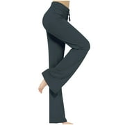 Ayolanni Women's Leggings Women's Loose High Waist Wide Leg Pants Workout Out Leggings Casual Trousers Yoga Gym Pants