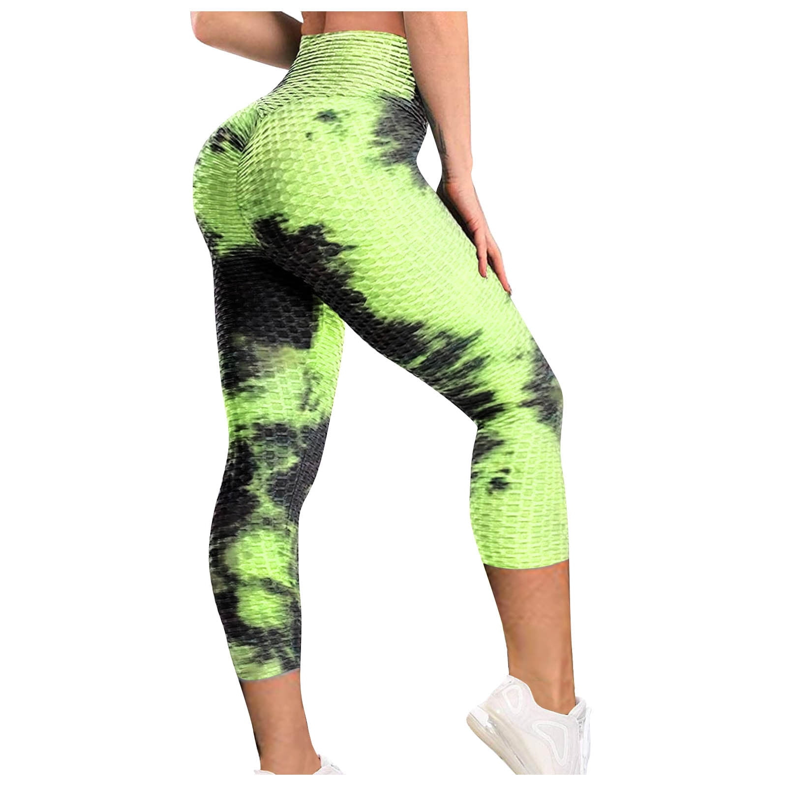 Ayolanni Leather Leggings for Women Women's Tie-Dye Breathable Hip
