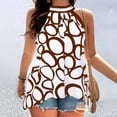 thumbnail image 1 of Ayolanni Women's Shirts Under 10 Brown Halter Plus Size Graphic Tank Tops Teens Shirts for Girls 3x, 1 of 6