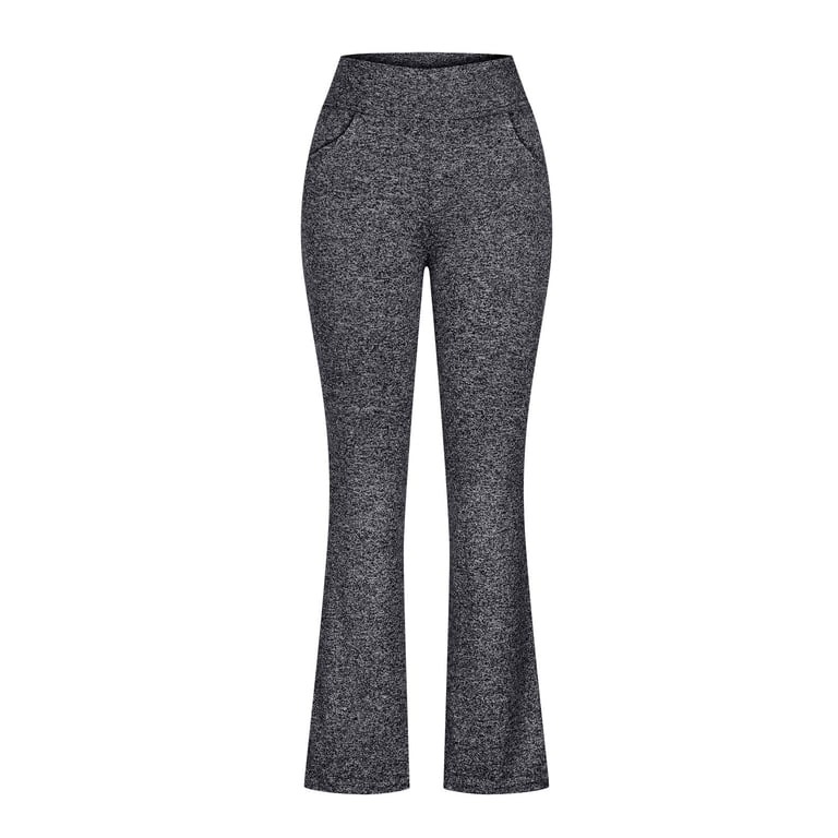Ayolanni Womens Pants Plus Size Flare-Leg Dark Gray Jegging Elastic Band  Solid Leggings Womens Dress Pants XXL