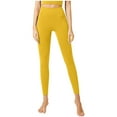 thumbnail image 1 of Ayolanni Yellow Petite Leggings for Petite Women's Fashion Solid High Waisted Pants Ladies Bottom Lift Yoga Pants, 1 of 4