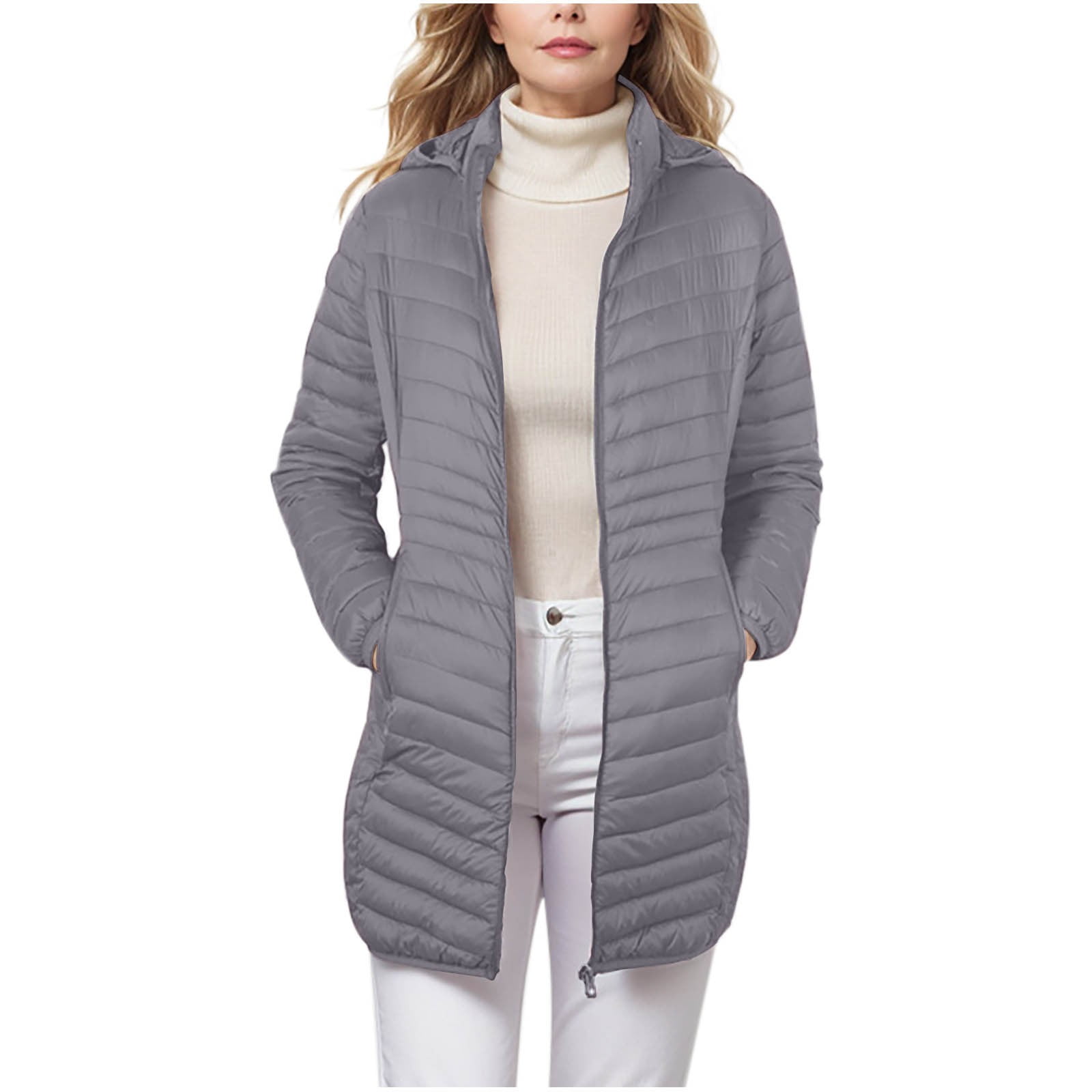 Zip-Up Winter Coat with Pockets