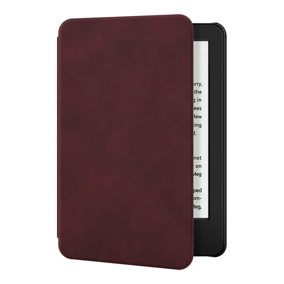 Ayotu Skin Touch Feeling Case for All-New Kindle 10th Gen 2019 Release Only - Thin&Light Smart Cover with Auto Wake/Sleep - Support Back Cover adsorption - (Not Fit Kindle Paperwhite), Red Wine