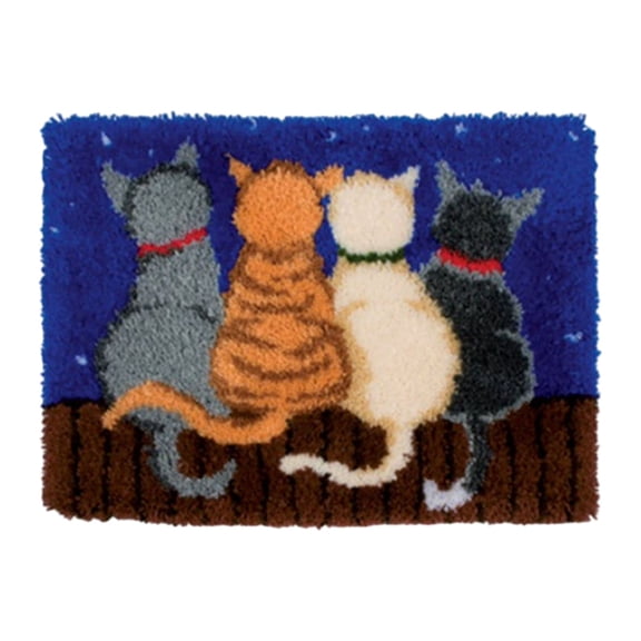 Ayprnig Cat Rug, Cute Cat Bedroom Area Rug, Cat Carpet, Cat Door Mat, Cat Tail Non-Slip Absorbent Doormats for Bedroom Living Room Kitchen Bathroom