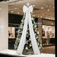 thumbnail image 1 of Ayprnig Christmas Decorations - 6.5 Ft Giant Christmas Bows, Christmas Velvet Bow For Tree Topper, Christmas Tree Bows For Christmas Tree, Wreath, Wall, Backdrop Decorations 15.7x78.7 Inch White, 1 of 8