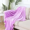 thumbnail image 1 of Ayprnig Comfortable Fleece Throw Blanket for Couch Sofa, Soft Warm Fuzzy Cozy Blankets, Plush Microfiber Flannel Blanket Suitable for All Seasons, for Living Room, Bedroom Light Violet 78*90 Inch, 1 of 9