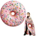 thumbnail image 1 of Ayprnig Plush Throw Blanket Soft Throw Blanket Cozy Blanket Realistic Food Throw Blanket Funny Gifts, Soft Flannel Food Wrap Blanket for Holiday Birthday Gifts Doughnut 35.4 Inch, 1 of 5