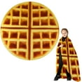 thumbnail image 1 of Ayprnig Plush Throw Blanket Throw Blankets for Bed Blankets & Throws Realistic Food Throw Blanket Funny Gifts, Soft Flannel Food Wrap Blanket for Holiday Birthday Gifts Waffle 35.4 Inch, 1 of 5
