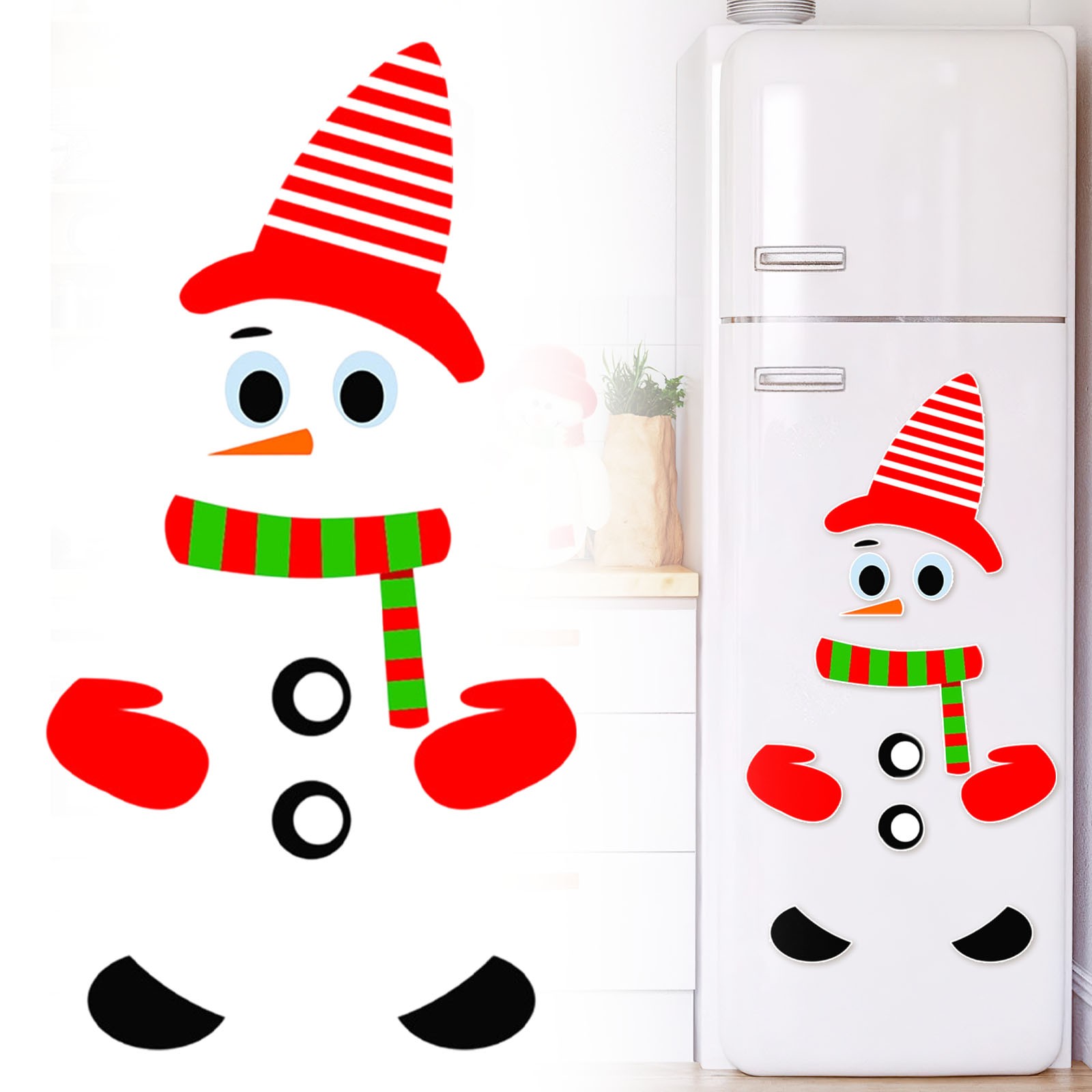 Ayprnig Snowman Decor Christmas Refrigerator Magnets Christmas Fridge ...